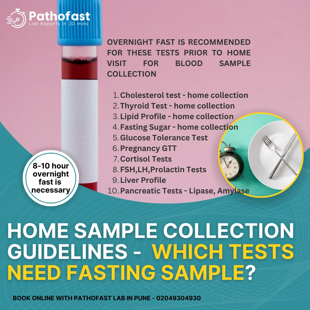 Fasting Blood Sample Required for blood test at home in Pune