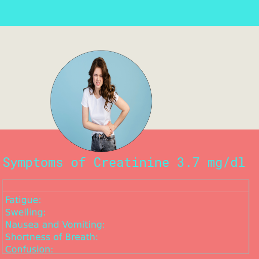 Symptoms of Creatinine 3.7