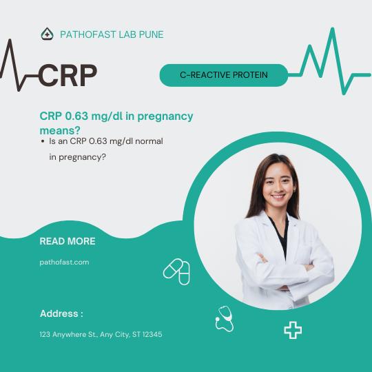 What does a CRP of 0.63 in pregnancy mean?