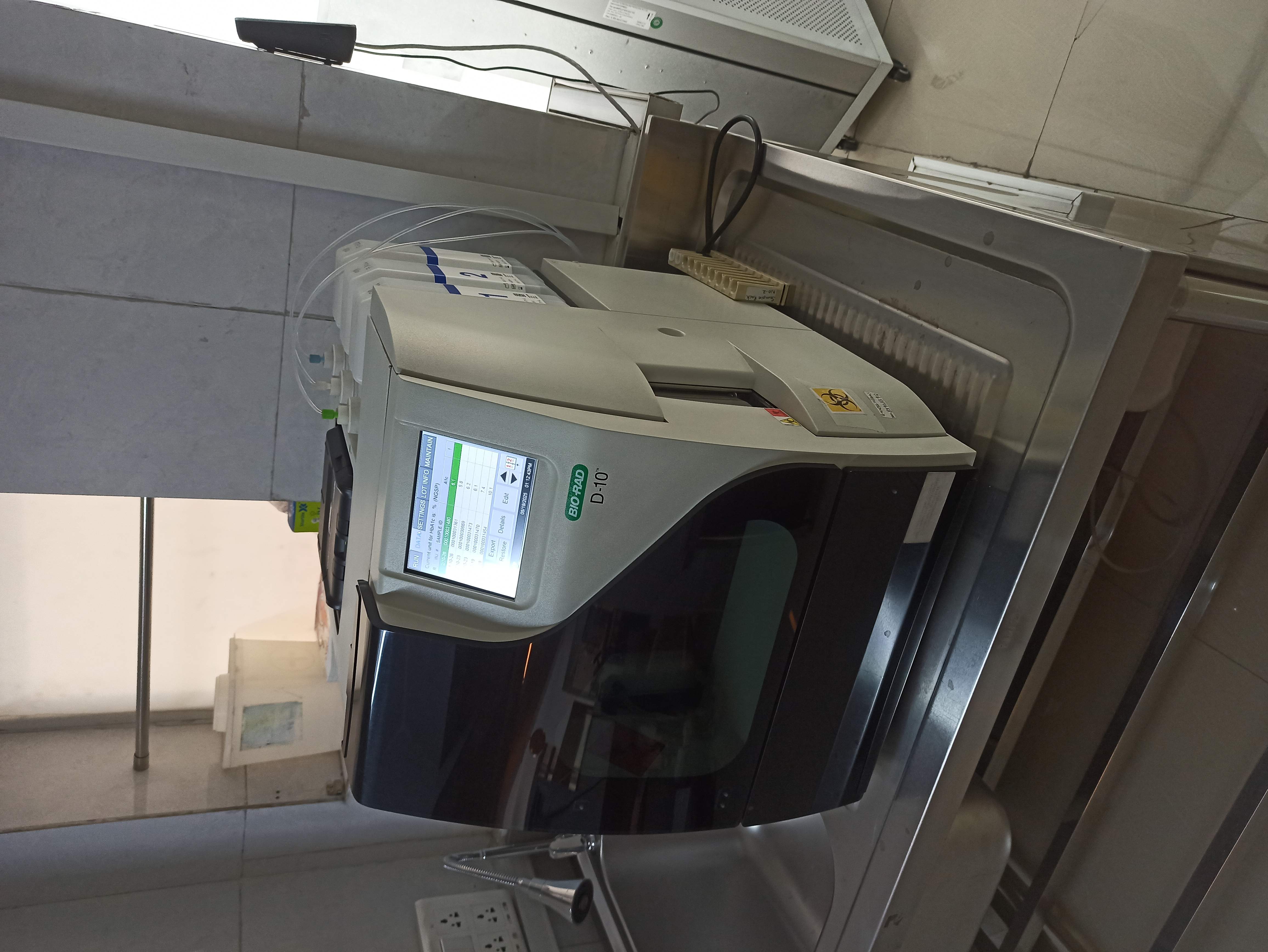 Biorad D-10 fully automated HBA1C HLPC System at Pathofast Lab Pune
