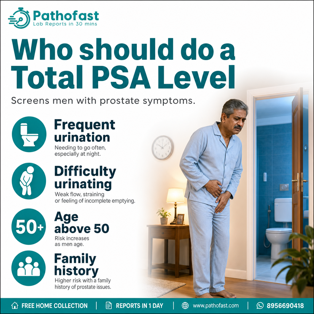 Who should do a Total PSA Level - Pathofast Lab Pune