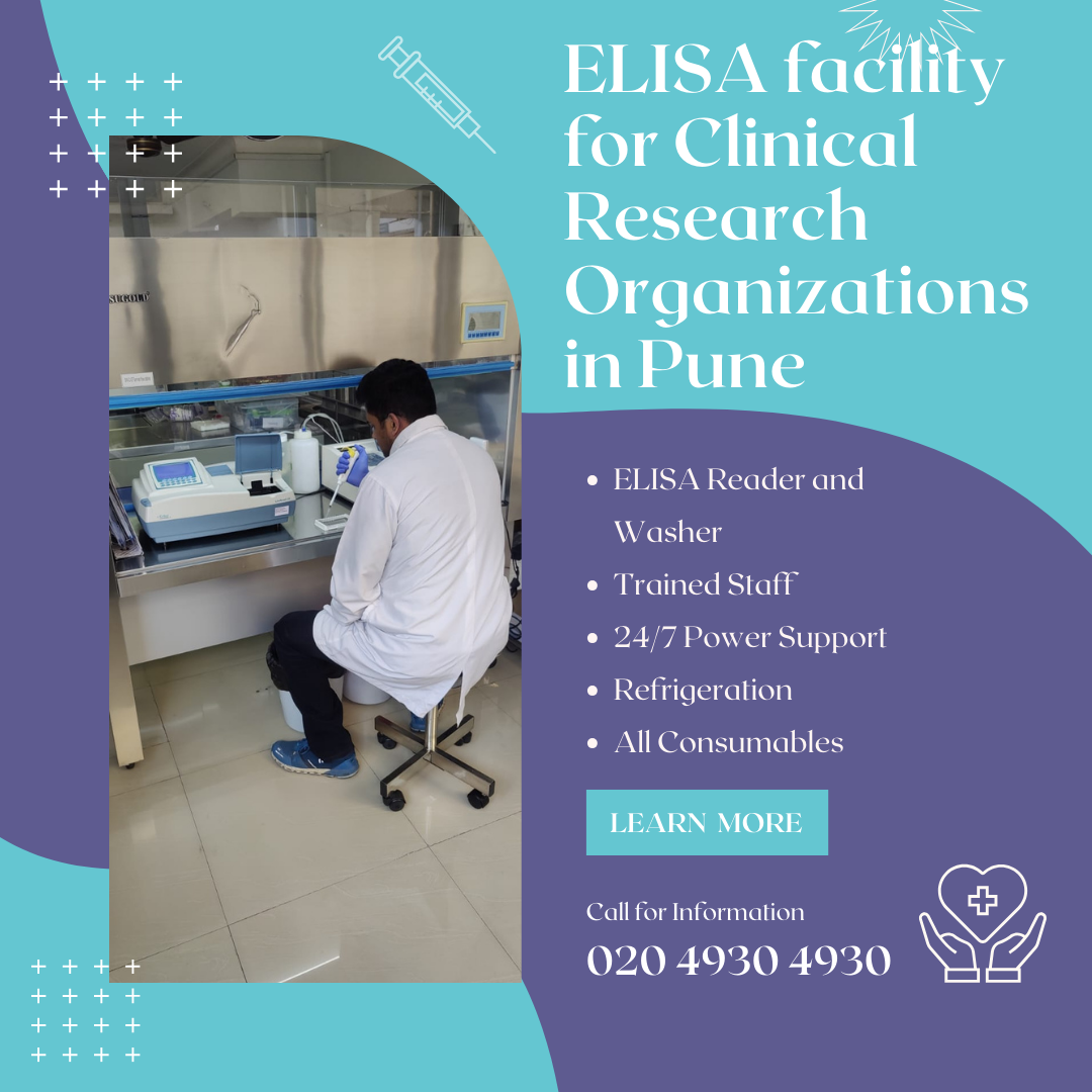 ELISA testing facility for Clinical Research Organizations in Pune